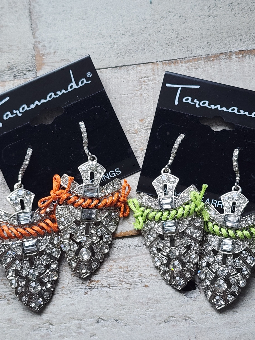 Silver Rhinestone Arrow Earrings With Color Embellishment